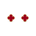 CLOVER MEDIUM CARNELIAN PINK GODL EARRINGS