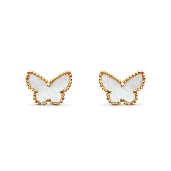 SWEET BUTTERFLY EARSTUDS GOLD MOP