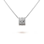 PERLEE PEDANT SIVLER DIAMOND NECKLACE