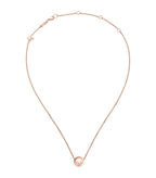 HAPPY PEDANT PINK GOLD 3 DIAMOND NECKLACE