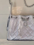 CC Cruise 25/26 Small Handbag Sliver Caviar Leather