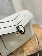 BVL Serpenti Forever Shoulder Bag 19cm White Calfskin GHW 188633