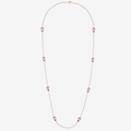 CHANCE INFINIE LONG NECKLACE 8 MOTIFS PINK GOLD DIAMOND MEDIUM MODEL