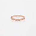 SERPENTI RING PINK GOLD DIAMOND PAVED 3MM