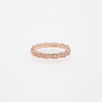 SERPENTI RING PINK GOLD DIAMOND PAVED 3MM