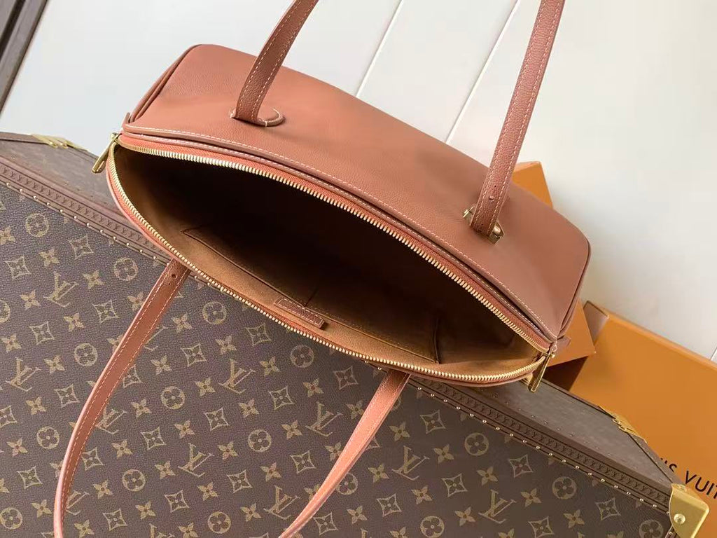 LV Low Key Duffle Tote Brown Calfskin