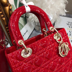 medium lady 24 red patent calfskin