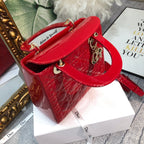 medium lady 24 red patent calfskin