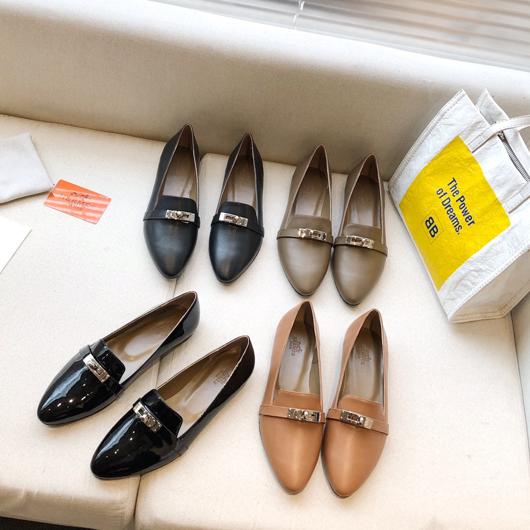 HM Pegase Ballerina Flats Brown Leather 546204
