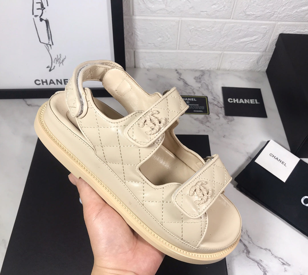 CC 25S Dad Sandal Nude Calfskin