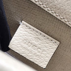 DYONYSUS SHOULDER BAG 20 IN WHITE CALFSKIN SILVER HARDWARE