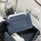 flap bag medium 25 dark blue caviar shw
