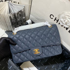 flap bag medium 25 dark blue caviar ghw