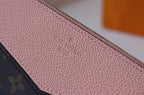 LV M62048 Daily Pouch Brown Ballet Pink Monogram Canvas & Cowhide