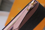 LV M62048 Daily Pouch Brown Ballet Pink Monogram Canvas & Cowhide