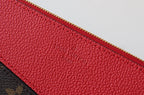 LV M62048 Daily Pouch Brown Red Monogram Canvas & Cowhide