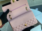 flap bag medium 25 pink caviar ghw
