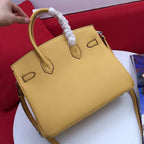 HM BIRKIN 30 CM BAG MUSTARD CALFSKIN SILVER HARDWARE