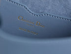 MEDIUM CD BOBBY 22CM BLUE CALFSKIN GOLD HARDWARE