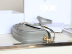 MEDIUM CD BOBBY 22CM DARK GREY CALFSKIN GOLD HARDWARE