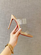 Christian Louboutin Just Nothing Sandals Beige Transparent Sheepskin