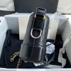 Chanel 25 Gabrielle Black 20cm Calfskin 289505