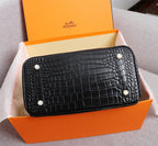 HM BIRKIN BAG 35 BLACK CROCODILE EMBOSSED COWHIDE