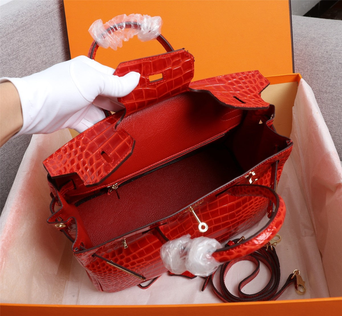 HM BIRKIN BAG 35 MOTIF CROCODILE EMBOSSED CALFSKIN