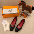 HM Liberty Ballet Flats Black Sheepskin 679996