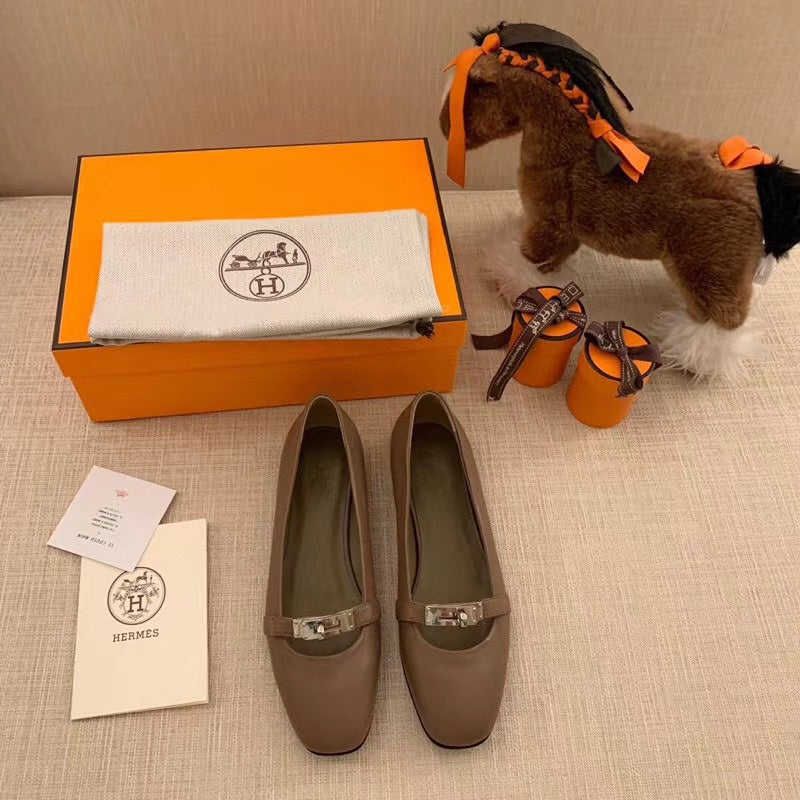 HM Liberty Ballet Flats Chocolate Sheepskin 679995