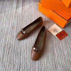 HM Liberty Ballet Flats Brown Sheepskin 679994