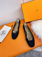 HM Liberty Ballet Flats Black Suede 679993