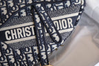 CD Oblique Saddle Bag Blue Canvas