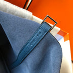 picotin lock blue togo leather silver hardware