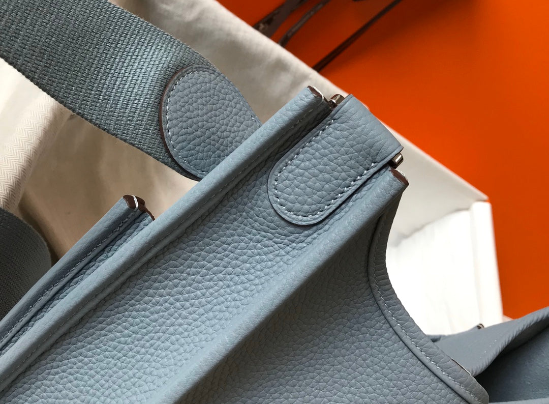 HM EVELYNE BAG 28 SAPPHIRE TOGO