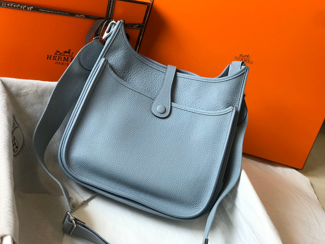 HM EVELYNE BAG 28 SAPPHIRE TOGO