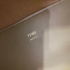 SHINE LARGE 35 TOTE IN OLIVE GREEN CALFSKIN