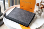 LV Pochette Voyage MM Grey Monogram Canvas 224227