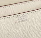 HM CONSTANCE BAGS 22 CREAM EPSOM SILVER HARDWARE