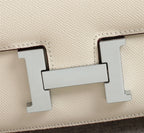 HM CONSTANCE BAGS 19 CREAM EPSOM SILVER HARDWARE