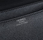 HM CONSTANCE BAGS 22 BLACK EPSOM SILVER HARDWARE