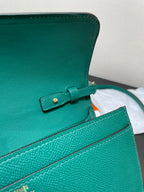 CONSTANCE TO GO 20.5 BLUE GREEN EPSOM GOLD HARDWARE