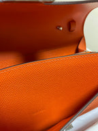 CONSTANCE TO GO 20.5 ORANGE EPSOM SILVER HARDWARE