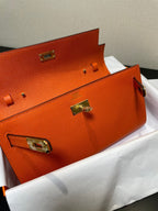 kelly woc 20.5 orange epsom gold hardware