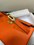 kelly woc 20.5 orange epsom gold hardware