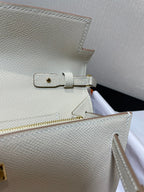 kelly woc 20.5 white epsom gold hardware