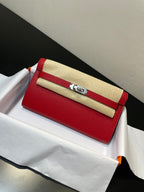 kelly woc 20.5 red epsom silver hardware
