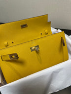 kelly woc 20.5 yellow epsom gold hardware