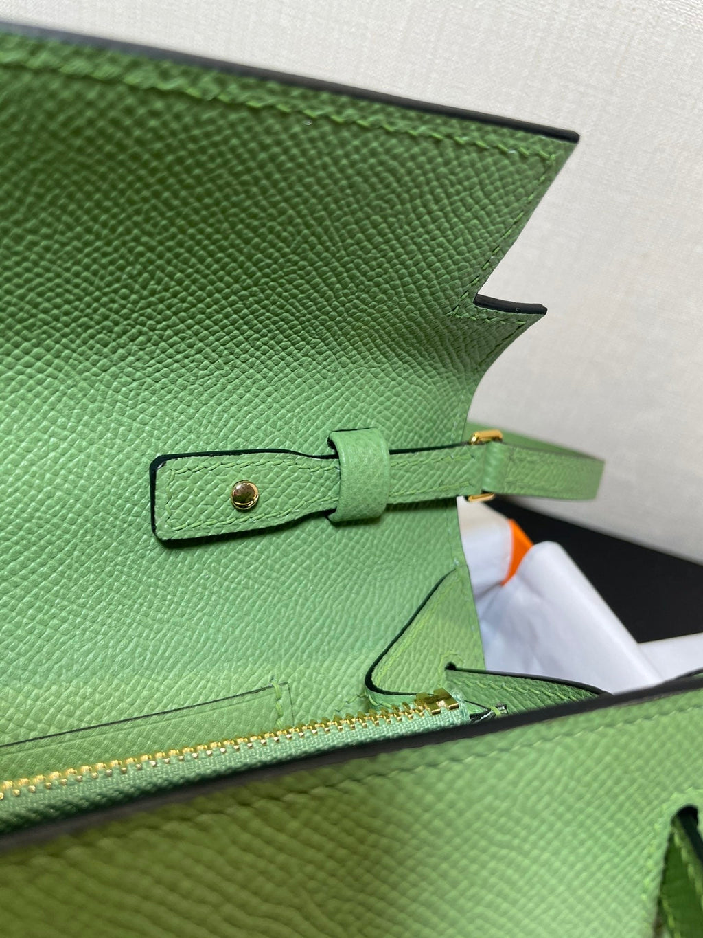 kelly woc 20.5 green epsom gold hardware