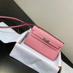 kelly woc 20.5 pink epsom silver hardware